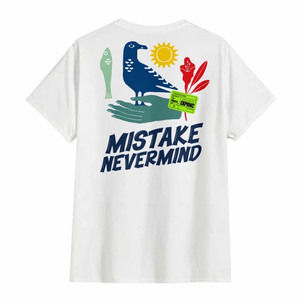 Mutual Kaos T-shirt Unisex White - Heroine Exprnc