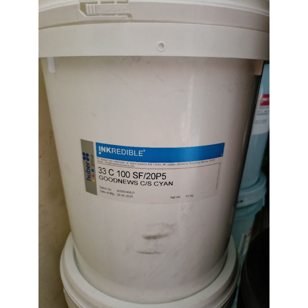Tinta Cetak Offset Huber GOODNEWS WEB CYAN untuk Mencetak di Kertas HVS.Cat Layangan