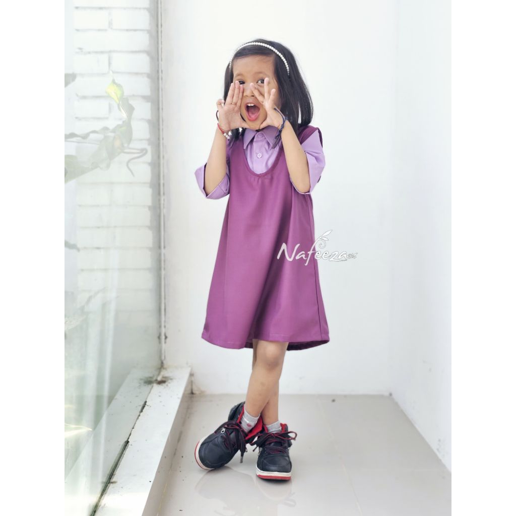 Baju Seragam TK PAUD Custom Setelan Atasan Kemeja Tunik Blouse Rok Kemeja Rompi Anak Set