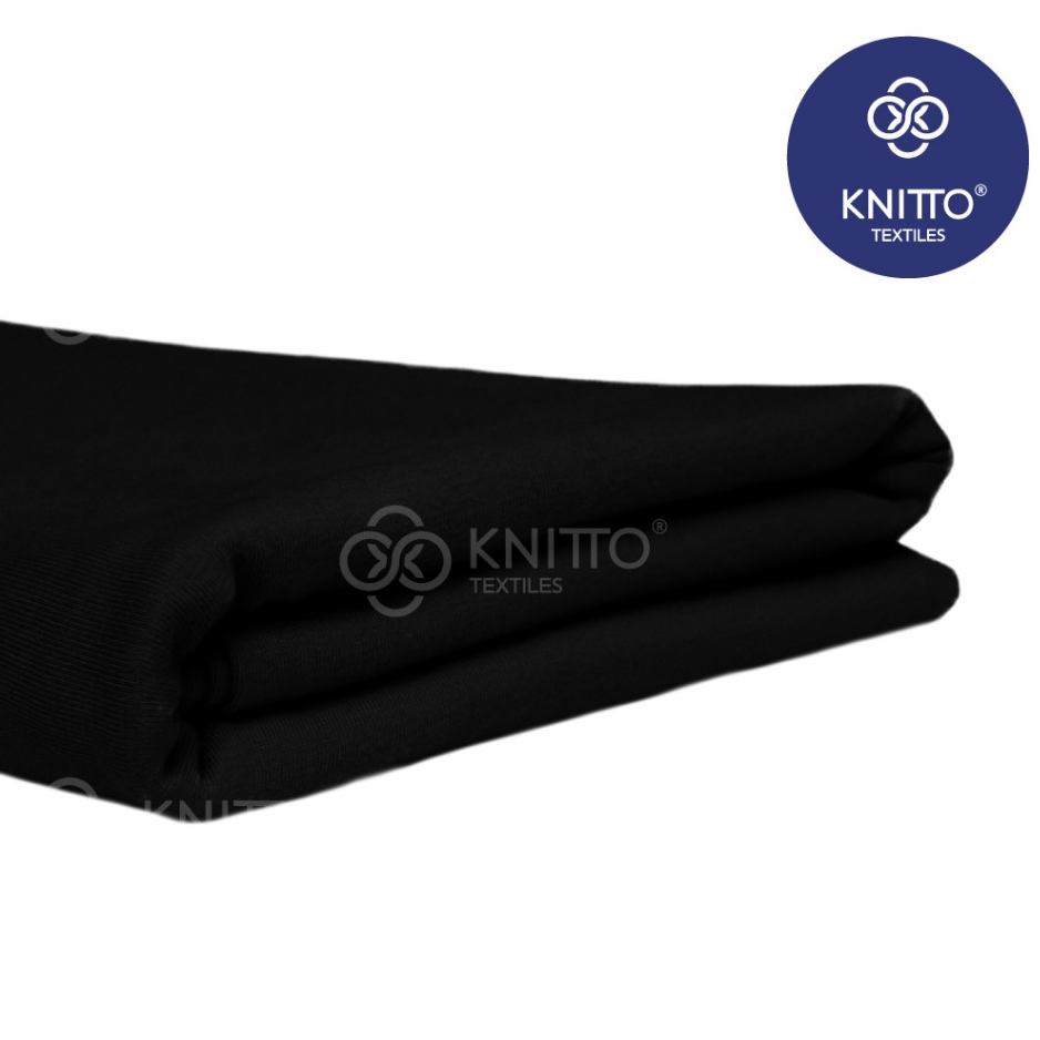 KAIN COTTON COMBED 24S BLACK EVO ( BAHAN KAOS ) - KNITTO