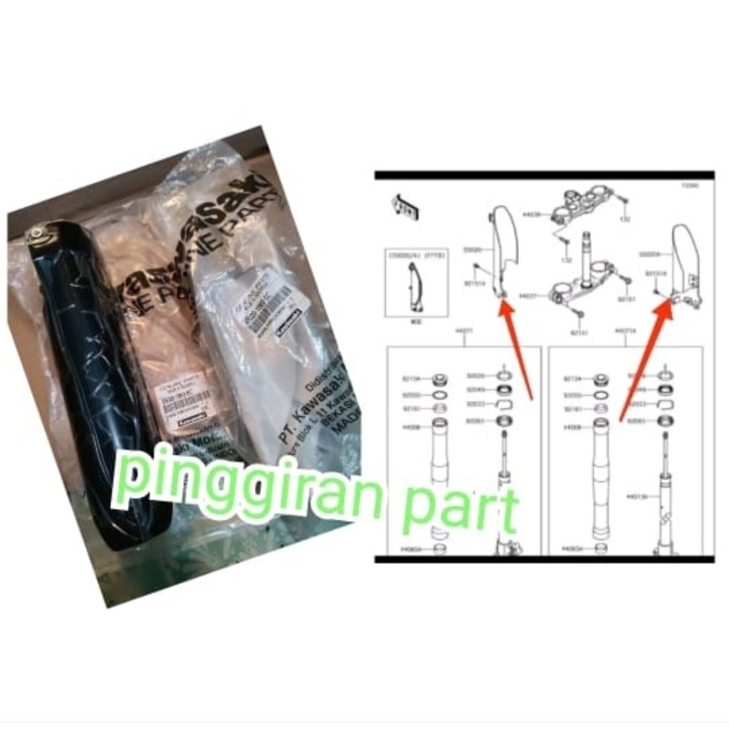 pelindung shock depan cover shock depan klx bf USD sepasang original