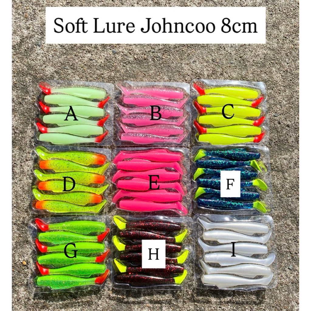 Umpan Casting Soft Lure / Umpan karet Johncoo 8cm Bahan bagus
