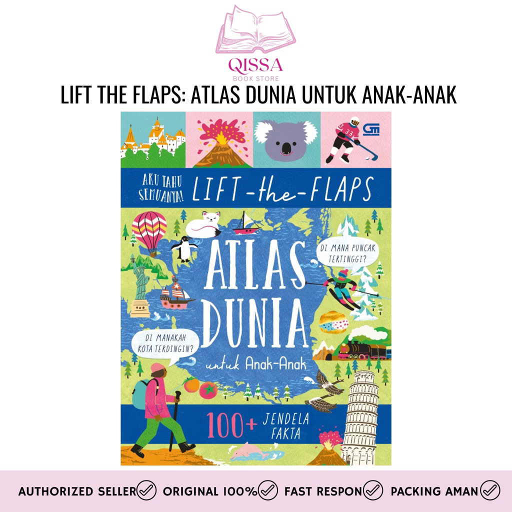 [ READY STOCK ] Aku Tahu Semuanya: Lift The Flaps: Atlas Dunia untuk Anak-anak Penerbit Gramedia Pus