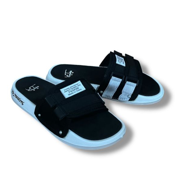 Edash - NBH Distro - Sol White - Sandal Slop | Sandal slide | Sandal pria Wanita | Sandal Unisex