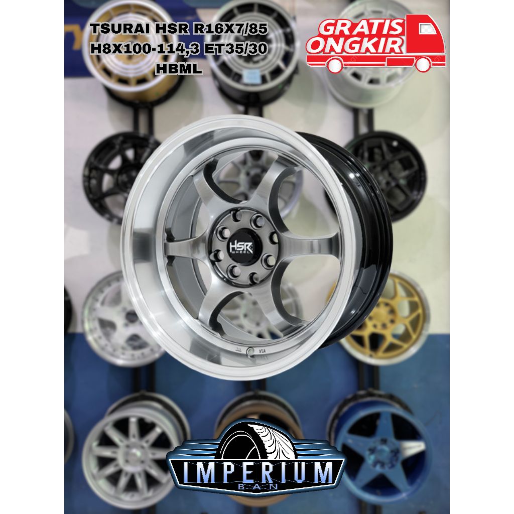 Pelek Mobil Racing Terbaru Celong R16x7/8,5 Lubang 4 Pcd 100/114.3 Velg Mobil Avanza Xenia Grand Liv