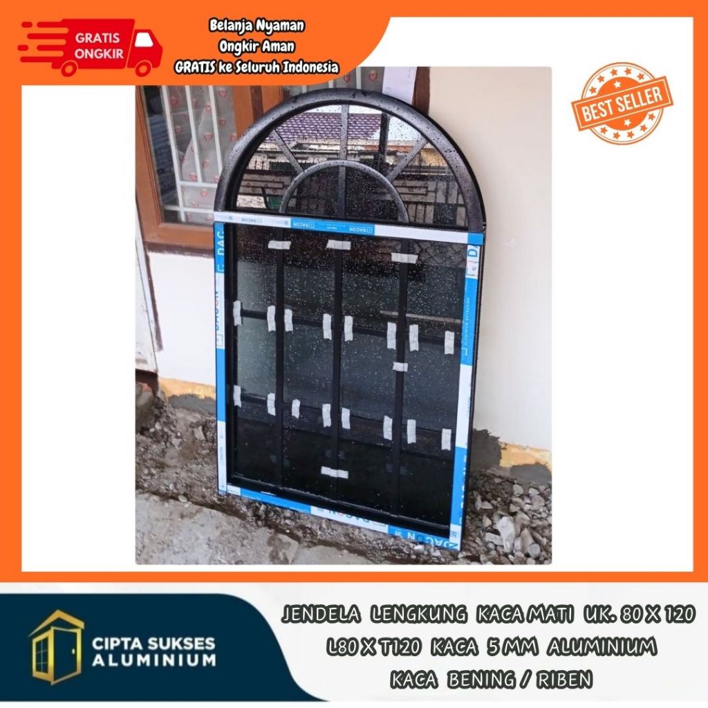 jendela lengkung aluminium ukuran 80x120 terbaru bergaransi csa modern jendela lengkung simple elega