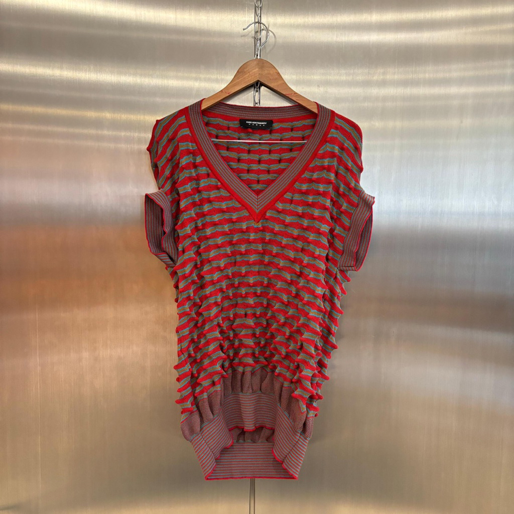 Private Eyes - Kiko Kostadinov Red Stripes top with thorn