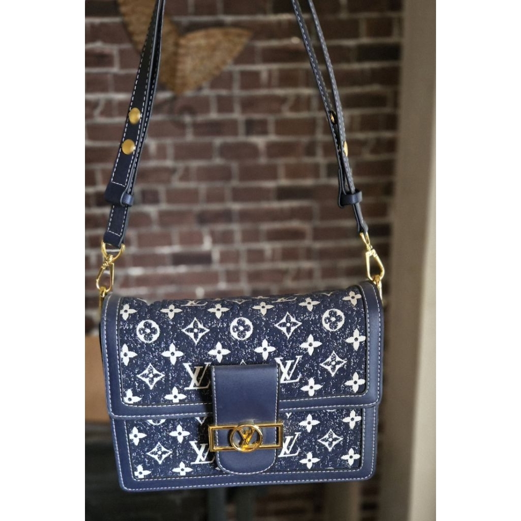 Tas preloved LV denim tali bisa diadjust