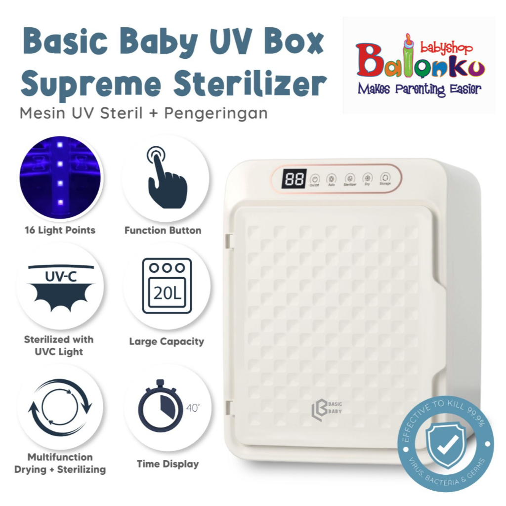 Basic Baby UV Supreme -  Sterilizer & Dryer / Multifunction UV Sterilizer