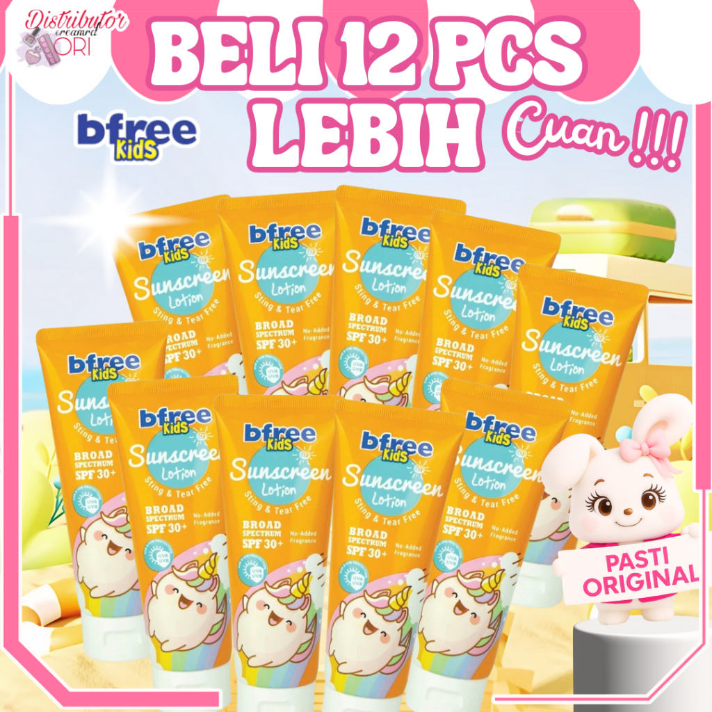 [PAKET ISI 12] BFREE SUNCREEN OREN Bundle Bundling Hemat LUSINAN ORIGINAL | BPOM |