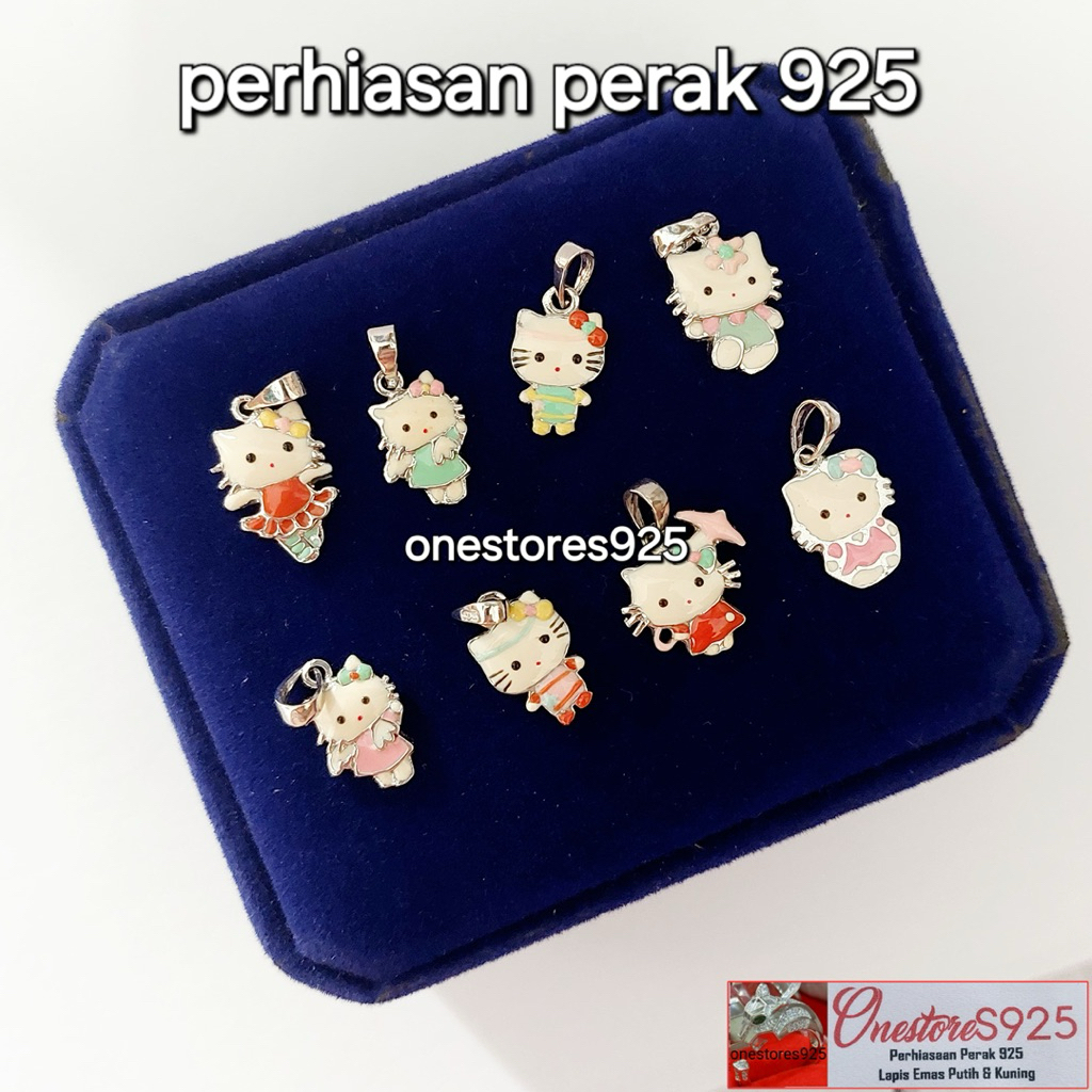 Liontin Anak Hello Kitty Perak 925 Kalung Hello Kitty Silver Asli untuk Anak