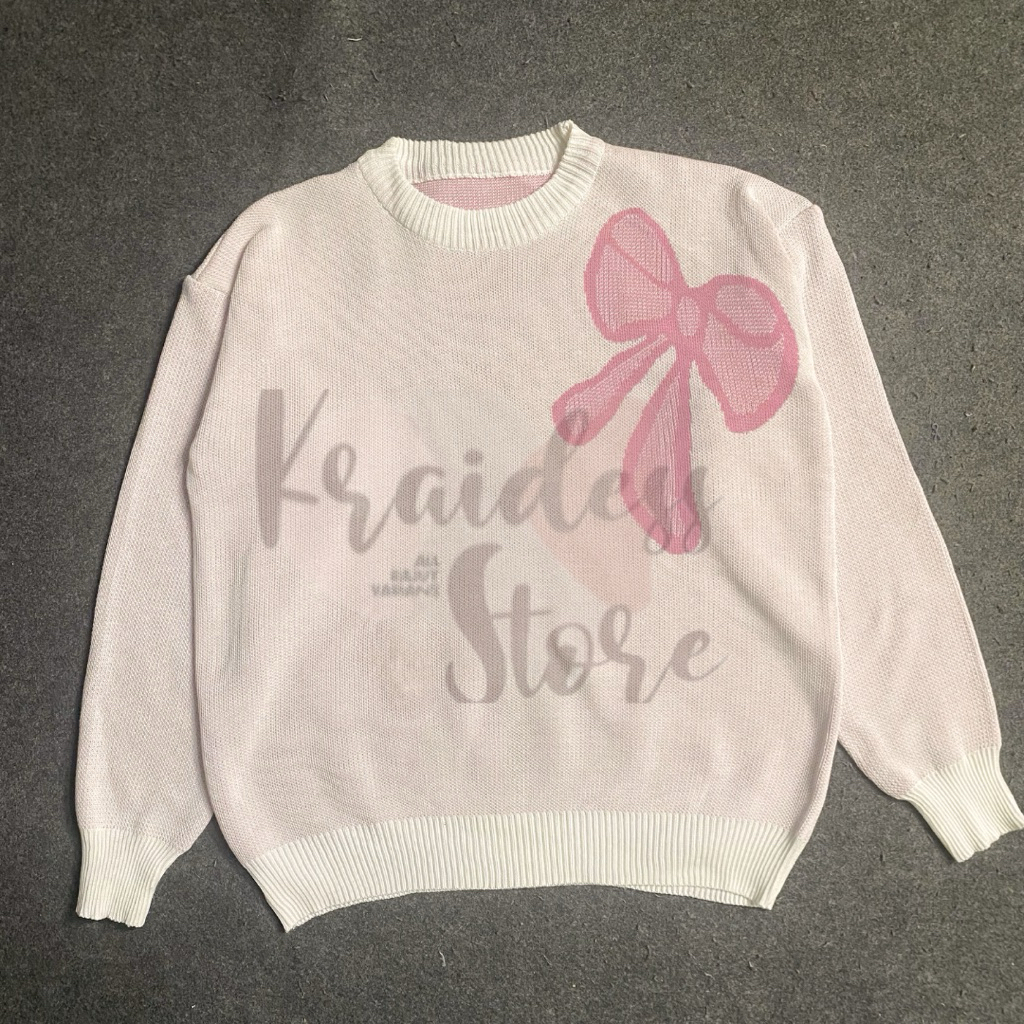 KRS - Sweater Pita Samping Knit - Blouse Pita - Crewneck Knit - Rajut Premium - Rajut Kekinian - Ata