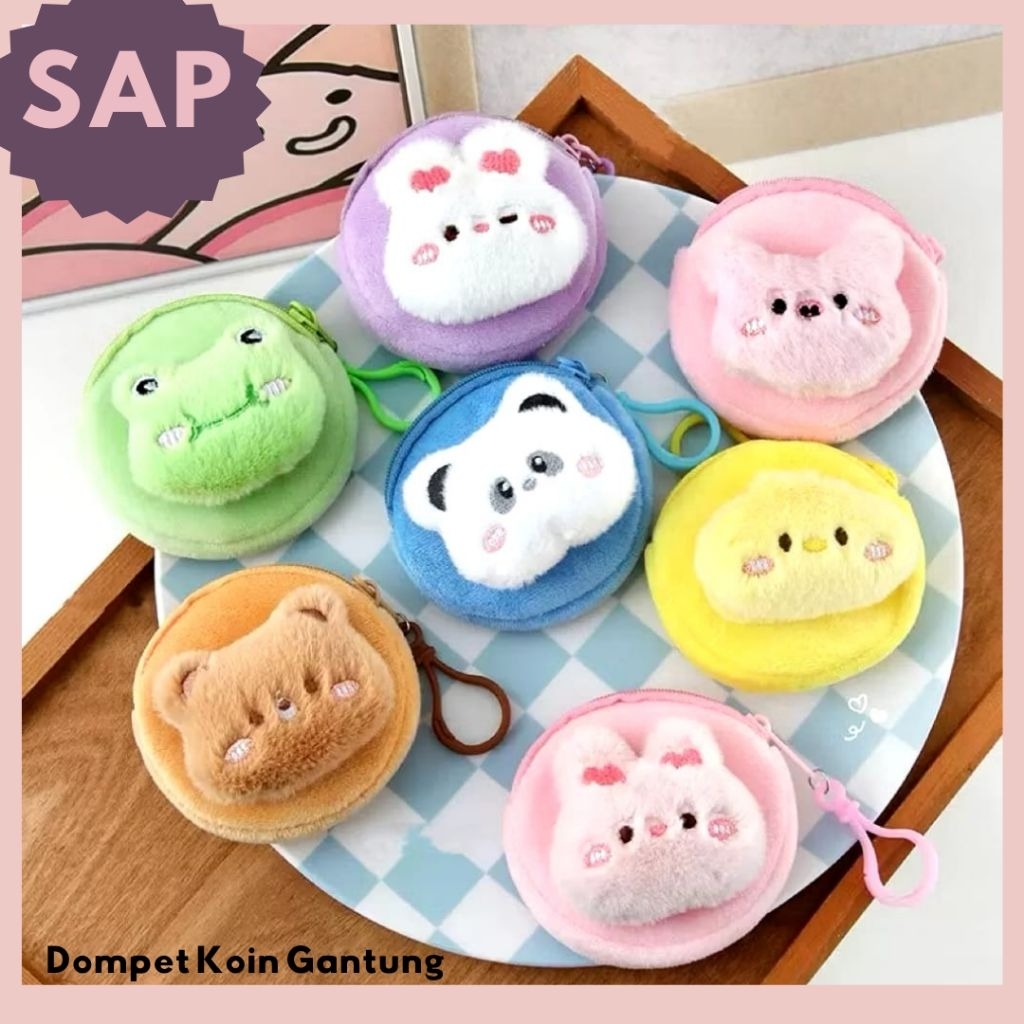 Gantungan Kunci Dompet Koin Karakter / Gantungan Karakter Boneka Tas /Dompet koin lucu Korea