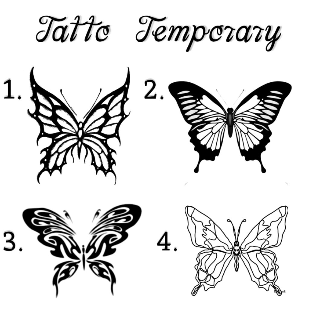 Tatto temporary tatto temporary semi permanen tatto kupu-kupu, tatto temporary tahan lama ukuran 4-1