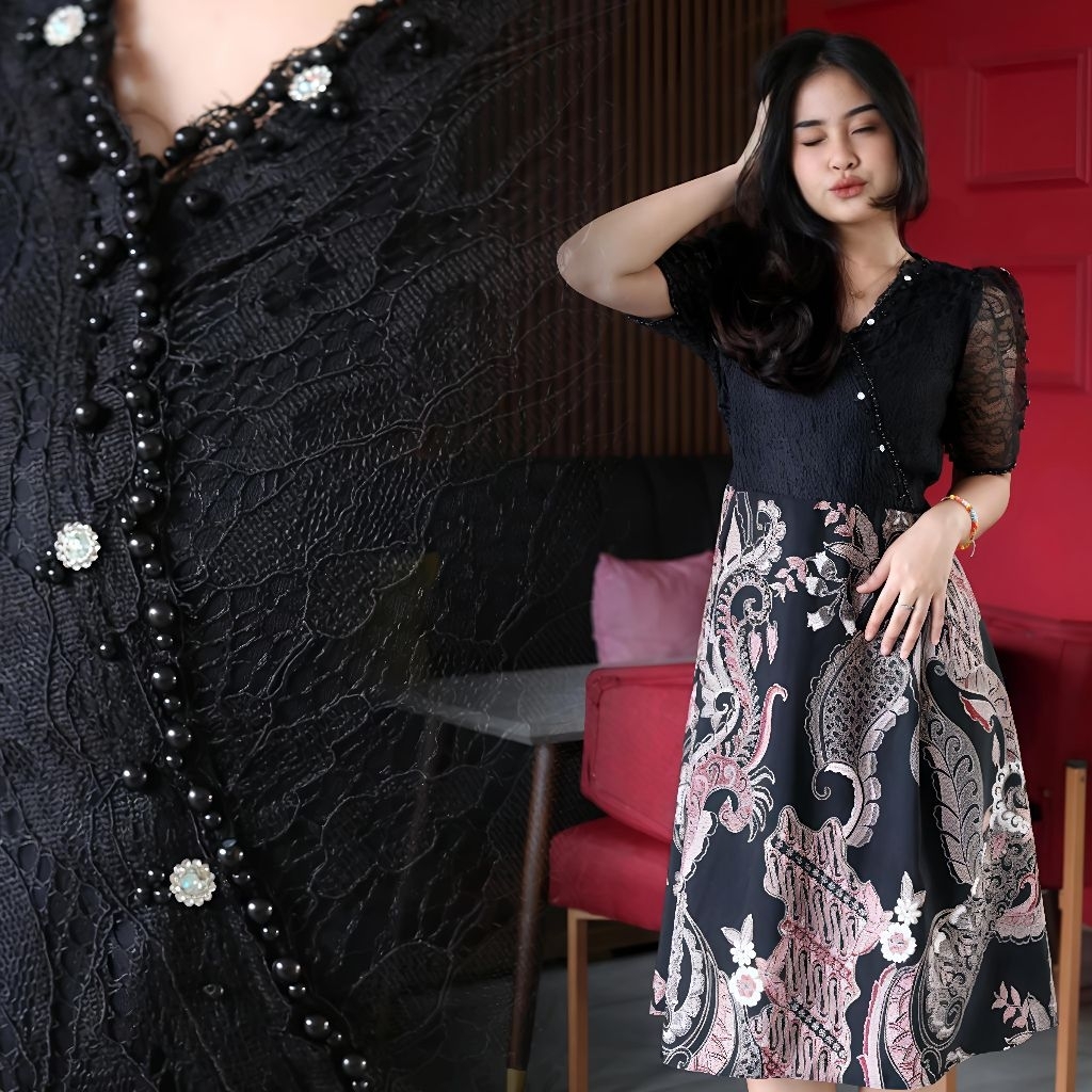 (bisa couple) dres natal brokat • dres natal simpel • dres elegan • dres murah