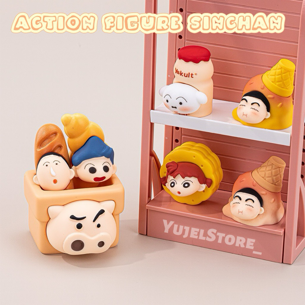 (READY) Action Figure Sinchan Bakery Lucu / Miniatur Sinchan / Pajangan Sinchan Lucu / Kado Sinchan 