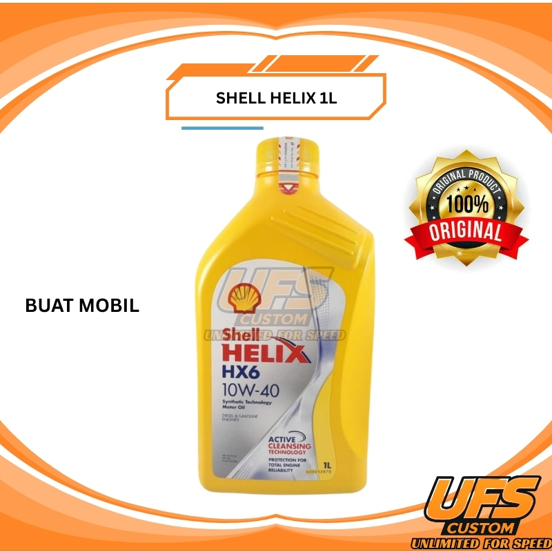 Oli Shell Helix HX7 10W-40 1L | Oli Mobil Semi Sintetik Mesin Bensin
