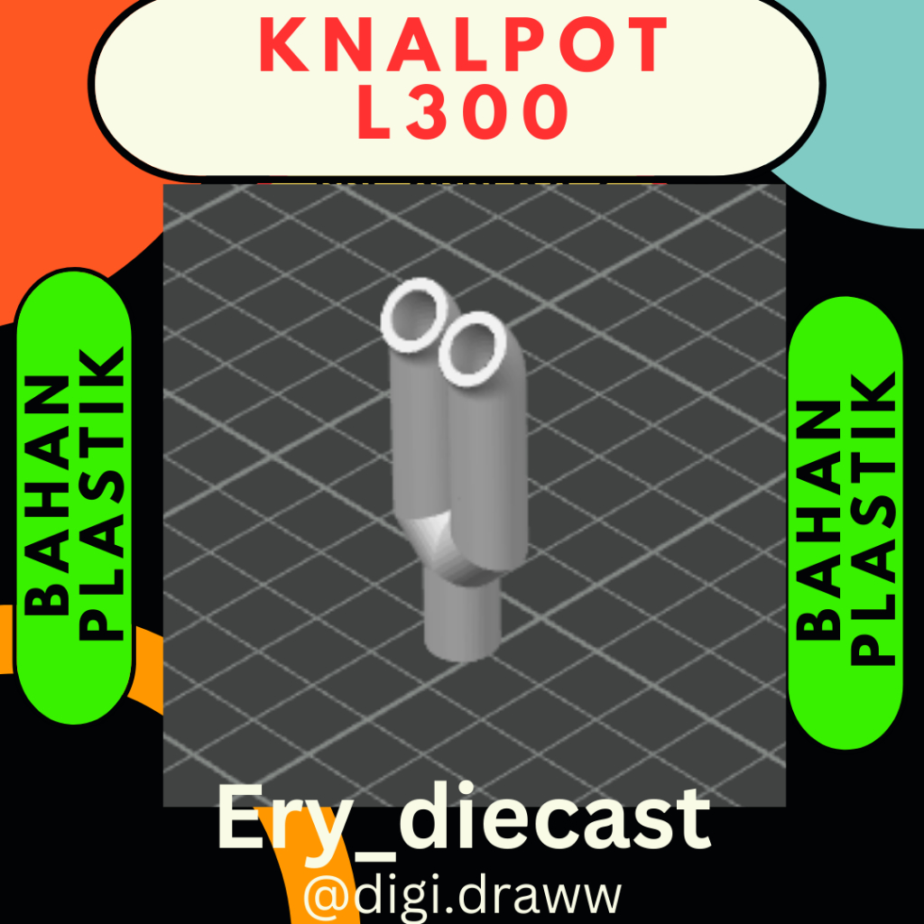 Miniatur Knalpot 2 pipa mainan mobil L300