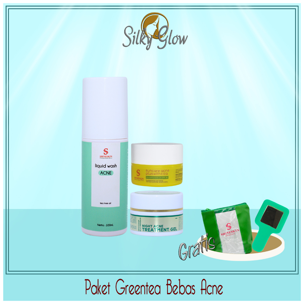 Shineskin paket acne glow greentea