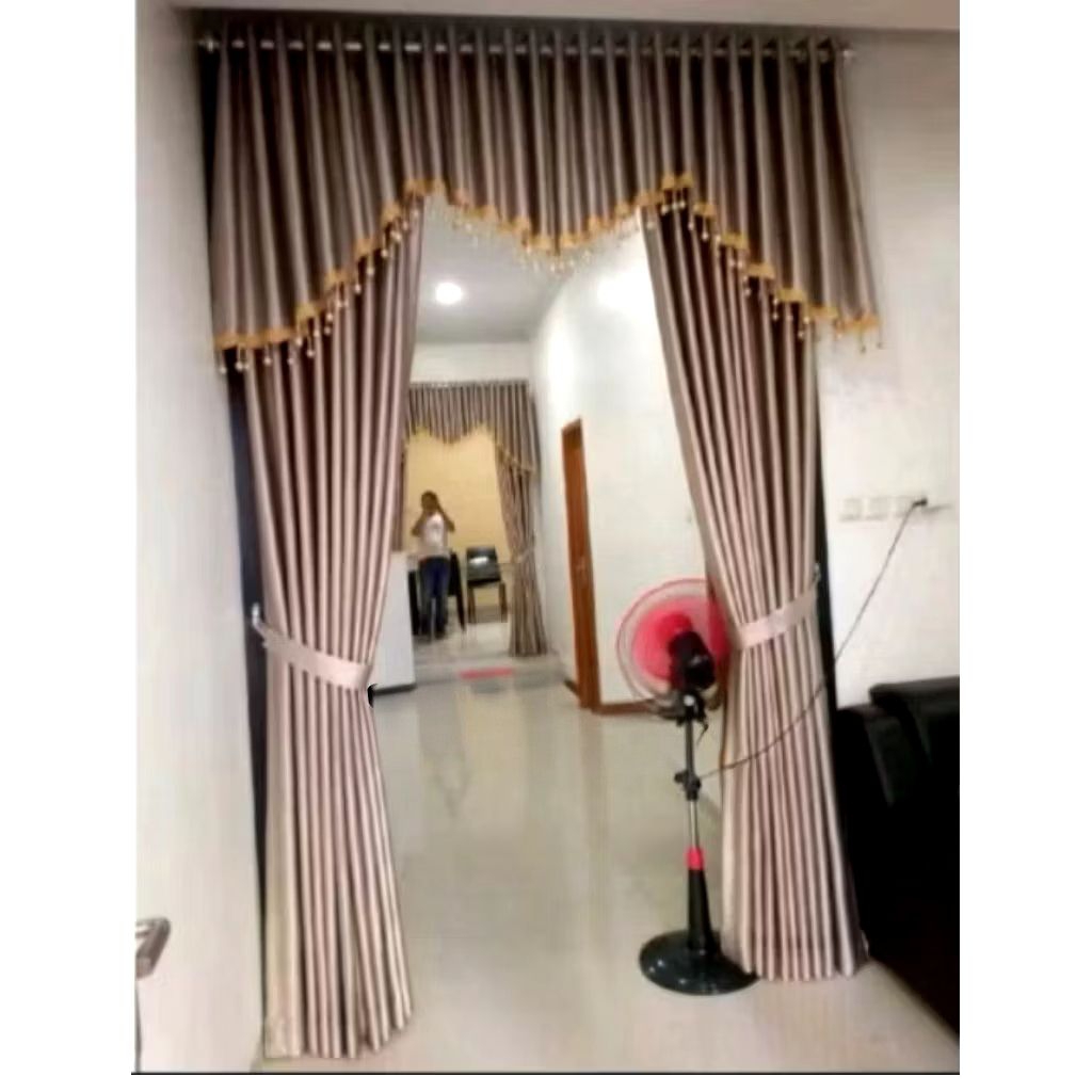 1 Set Gorden Poni Pintu Jendela Minimalis Khusus Lebar 150cm  Bahan Blackout