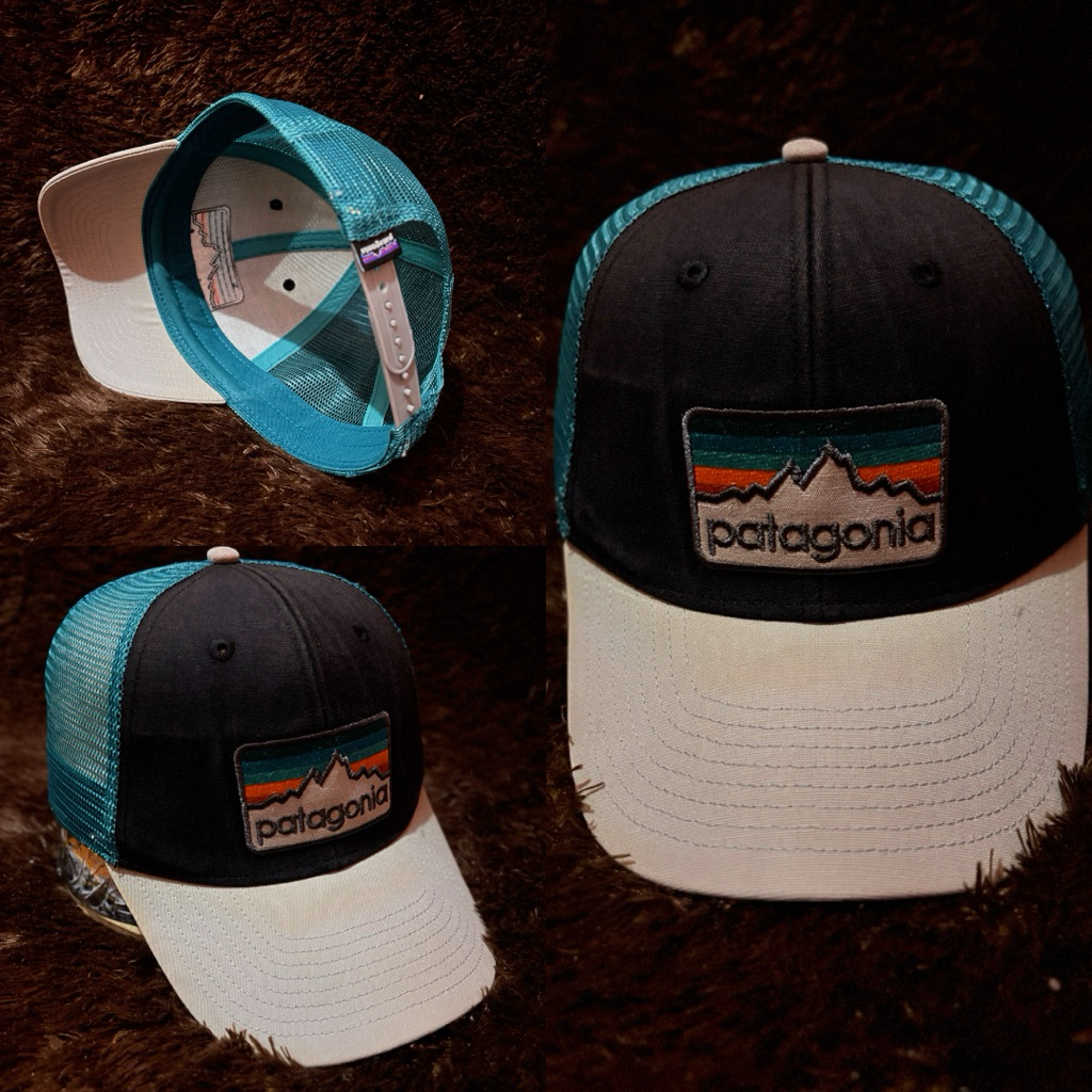 Topi Patagonia Jaring 3 tone logo
