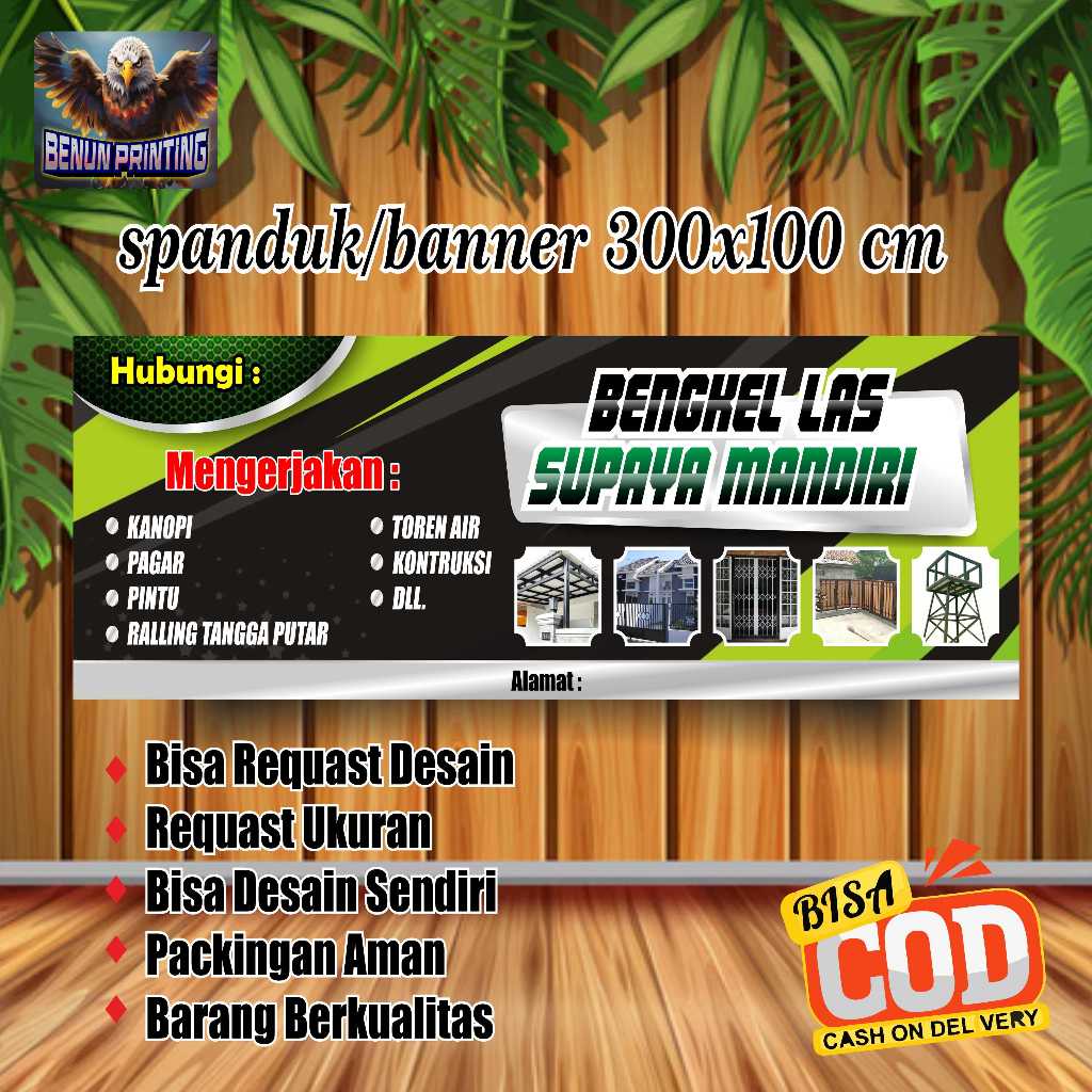 Spanduk Banner Bengkel Las / Spanduk bengkel las listrik dan karbit
