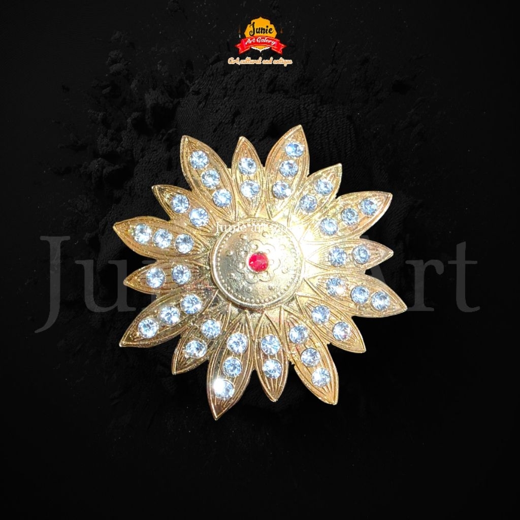 Bros Matahari Permata Merah Lapis emas 24 k Gold plated Kode Brm 06