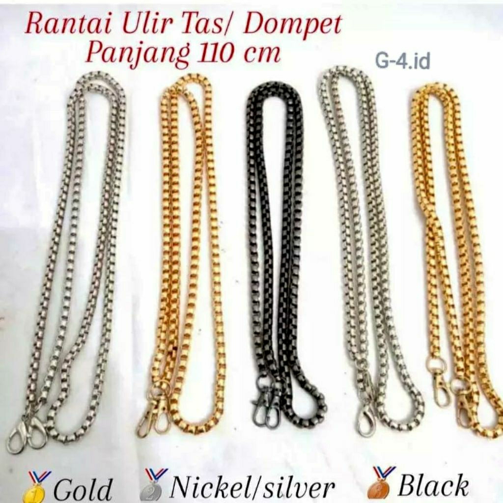 Tali rantai tas Besi Ulir Tali selempang rantai Tali bahu rantai tas wanita