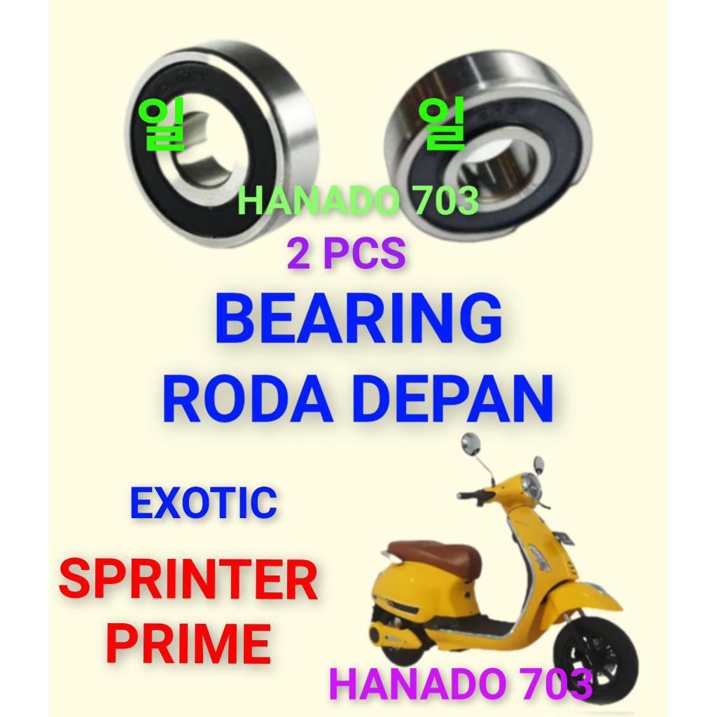 bearing roda depan exotic sprinter prime laker klahar roda depan motor listrik exotic sprinter prime