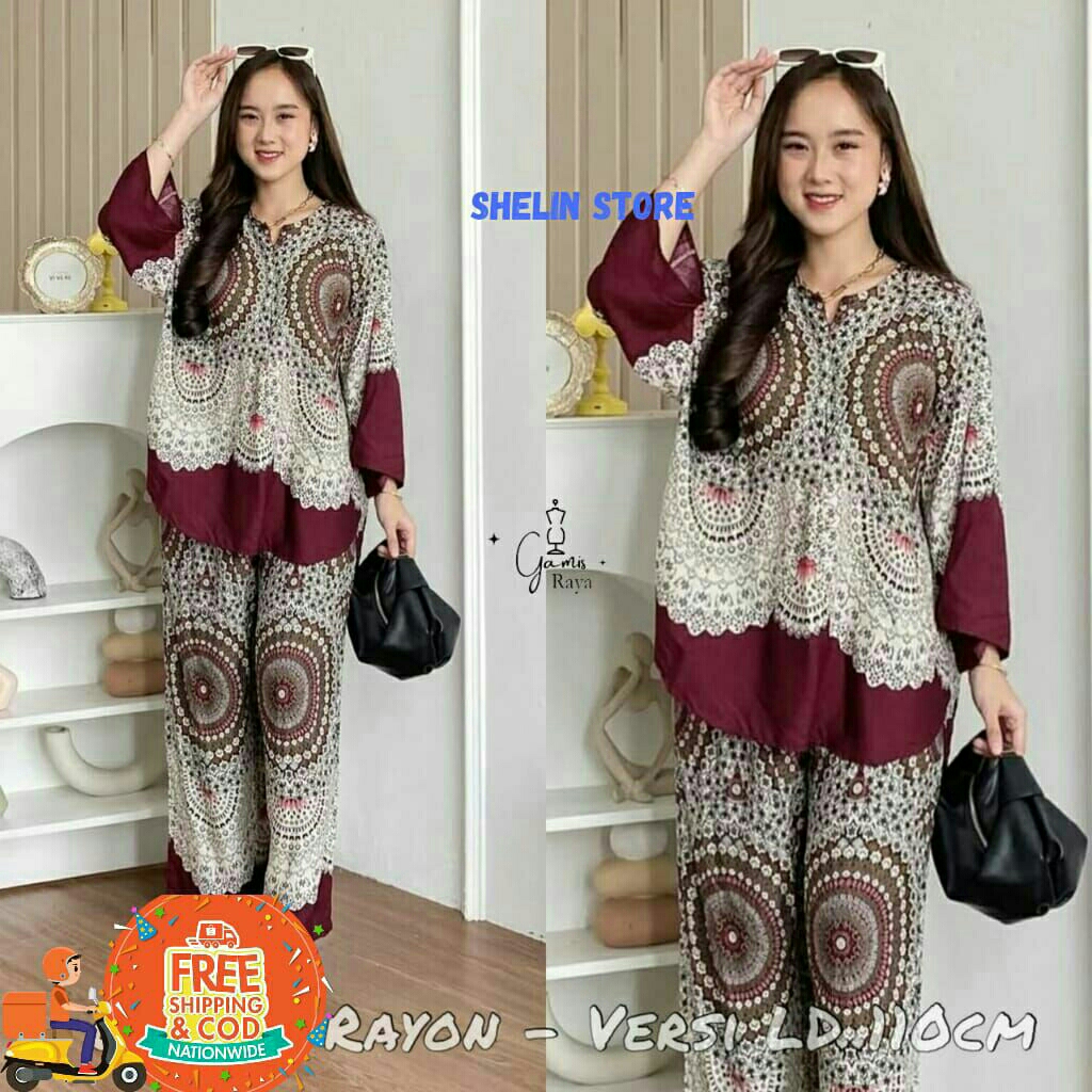 Setelan Rayon Kulot Viscose Premium