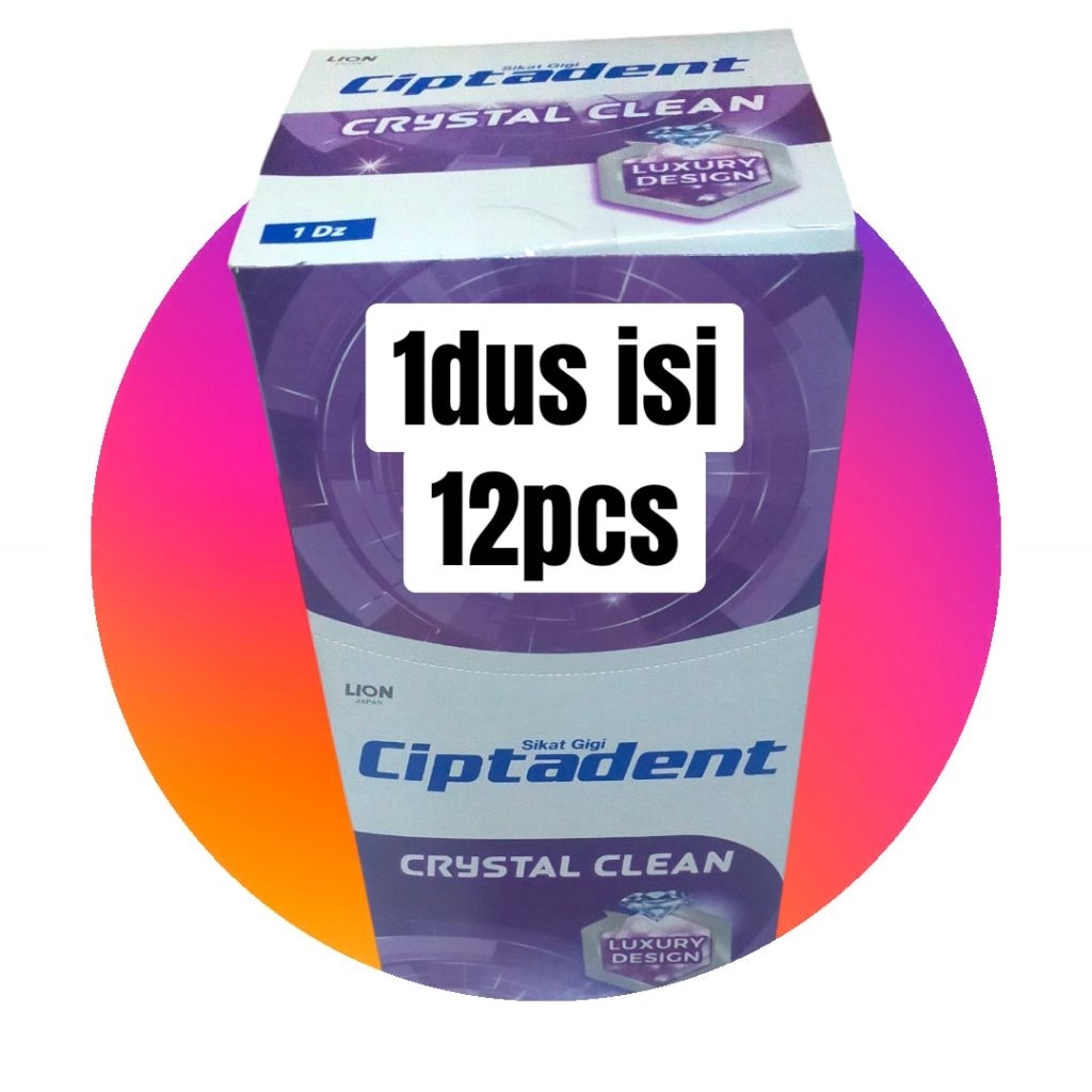sikat gigi ciptadent Cristal clean  MEDIUM  1dus isi 12pcs