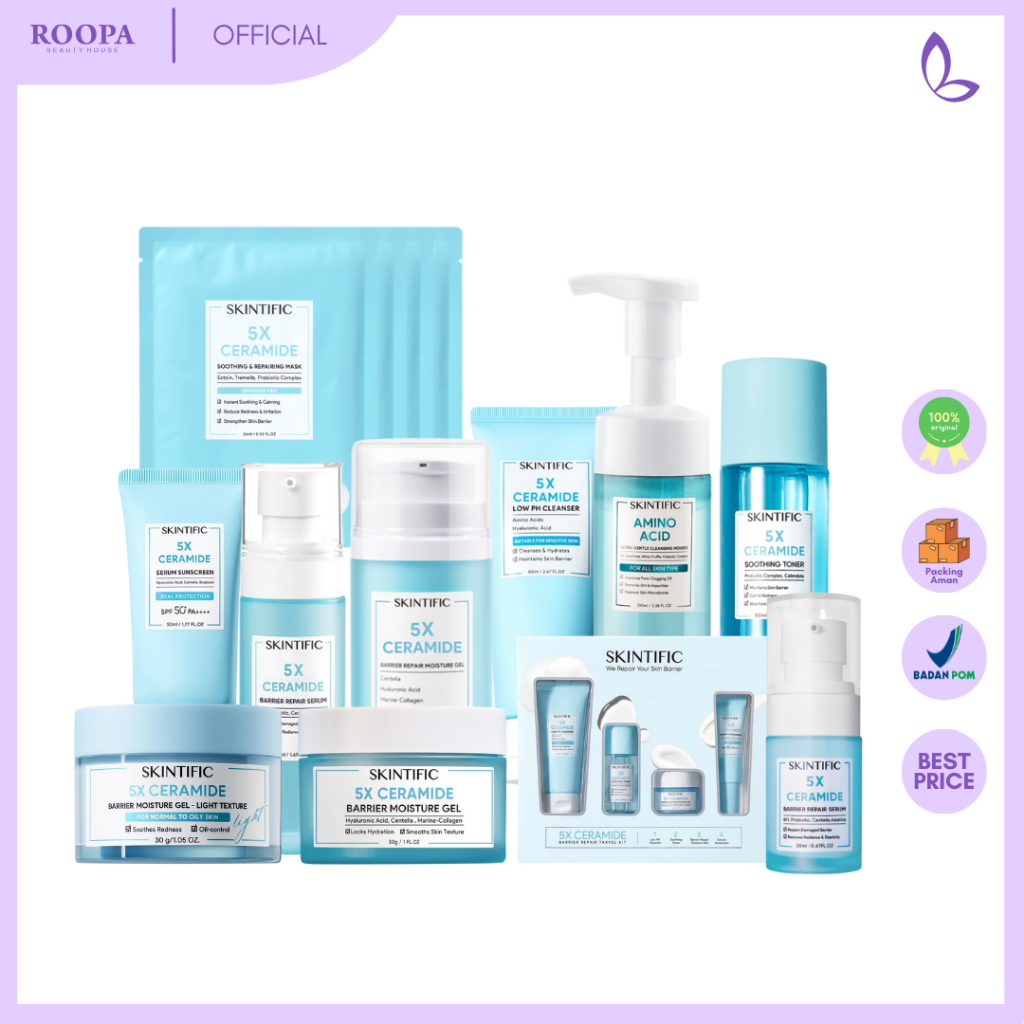 SKINTIFIC SERIES CERAMIDE | 5X Ceramide Serum Sunscreen | 5x Ceramide Barrier Repair Serum | 5x Cera