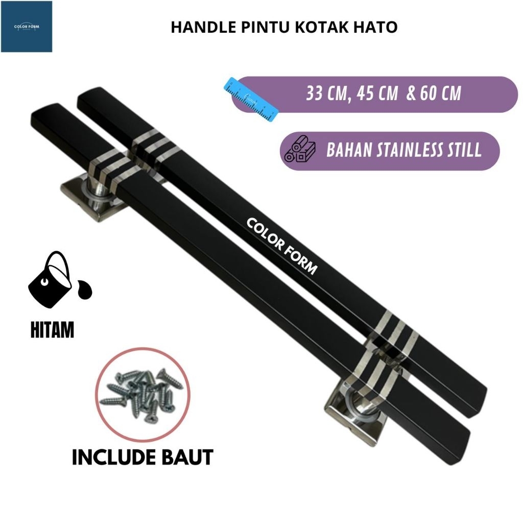 handle pintu kotak hato ukuran 33 cm 45 cm & 60 cm handle pintu kupu tarung gagang pintu