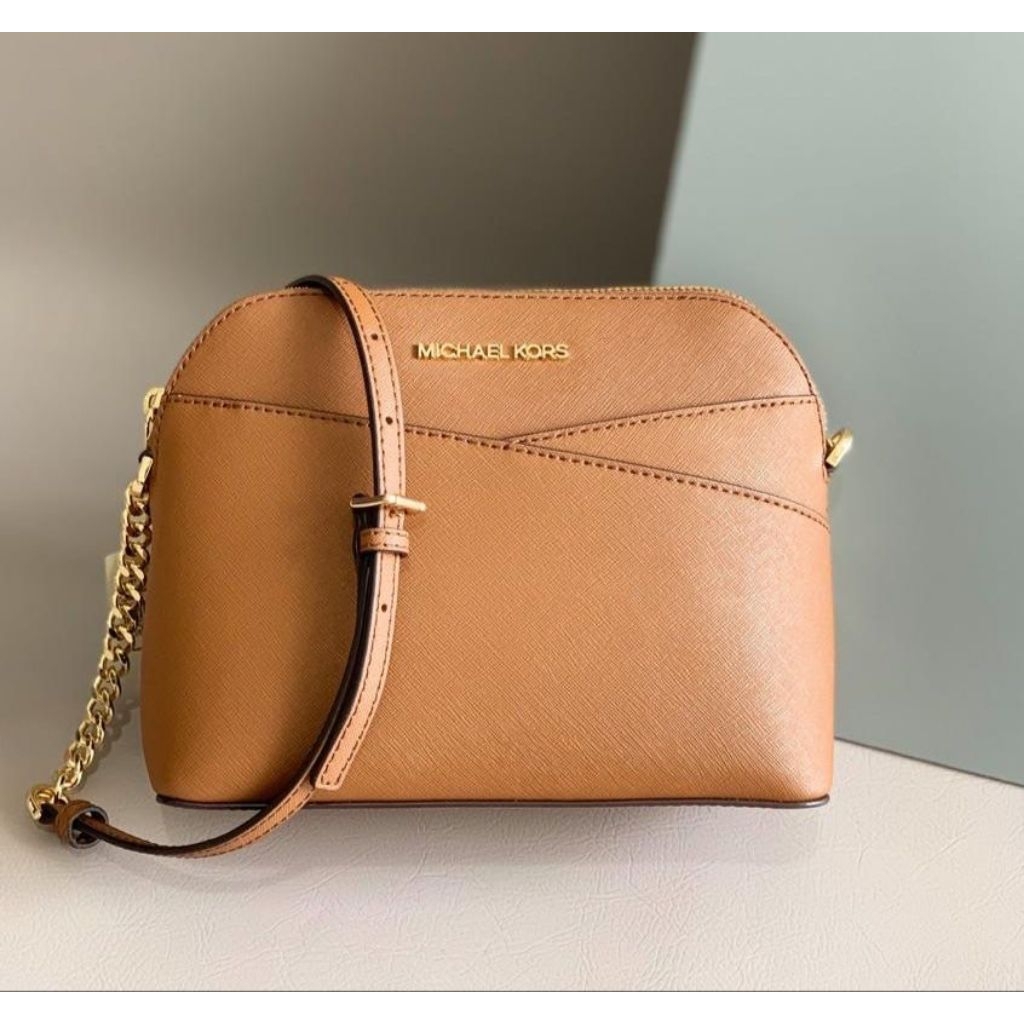 mk jet set travel dome crossbody bag luggage brown