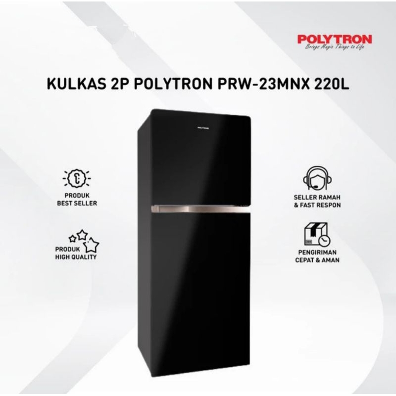 Kulkas Polytron 2 Pintu Belleza Jumbo Series - (PRW23MN/ PRW25MN/ PRW29MN)