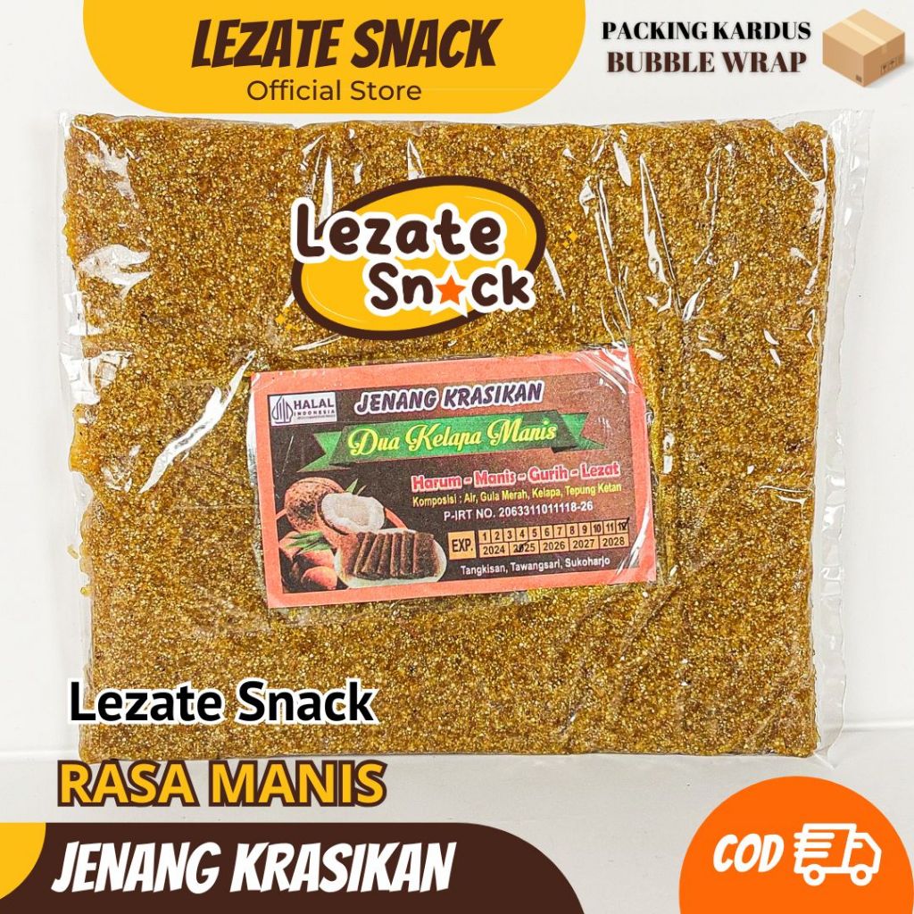Jenang Krasikan Lembaran Solo 350GR Premium Gula Jawa Asli Murah / Dodol Jenang Krasikan Jogja Magel