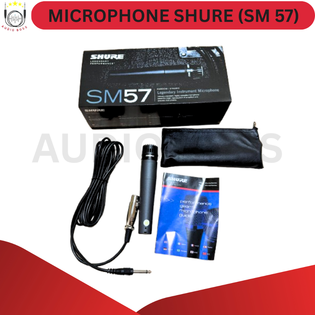 Audio Boss Mic Kabel SM 57 / Mic Instrumen Cable SM57 / Mic Vocal SM-57 / Mic Gendang SM - 57