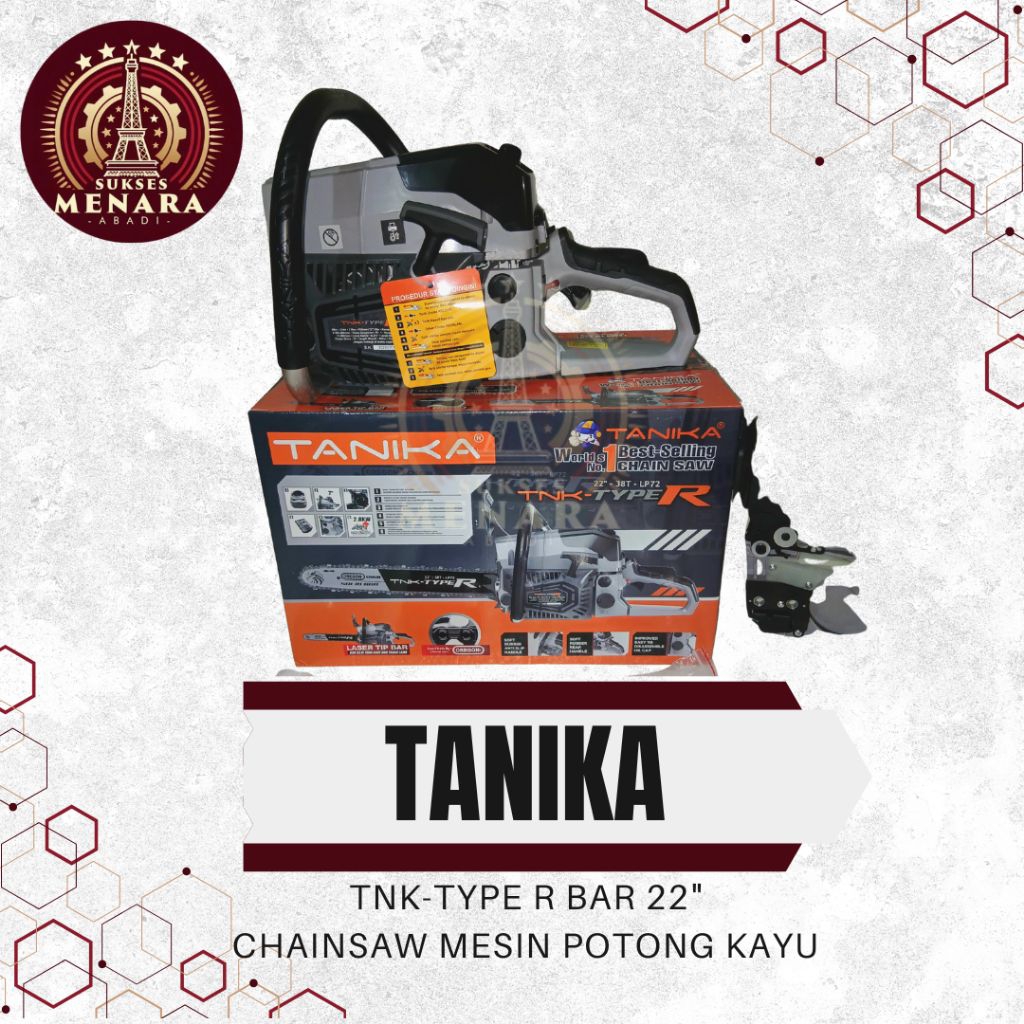 Tanika TNK-Type R Chainsaw 22 inch Gergaji Mesin 2 Tak