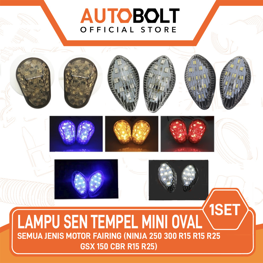 Lampu Sen Tempel Mini LED Semua Jenis Motor Fairing Ninja 250 300 R15 R15 R25 GSX 150 CBR R15 R25 Ca