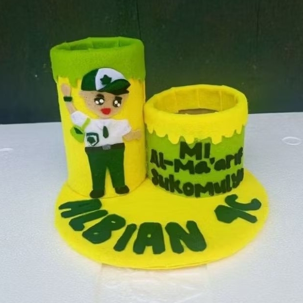 Tempat Pensil Flanel Unik Lucu | Prakarya Anak SD TK DIY Kerajinan Tangan Kreatif
