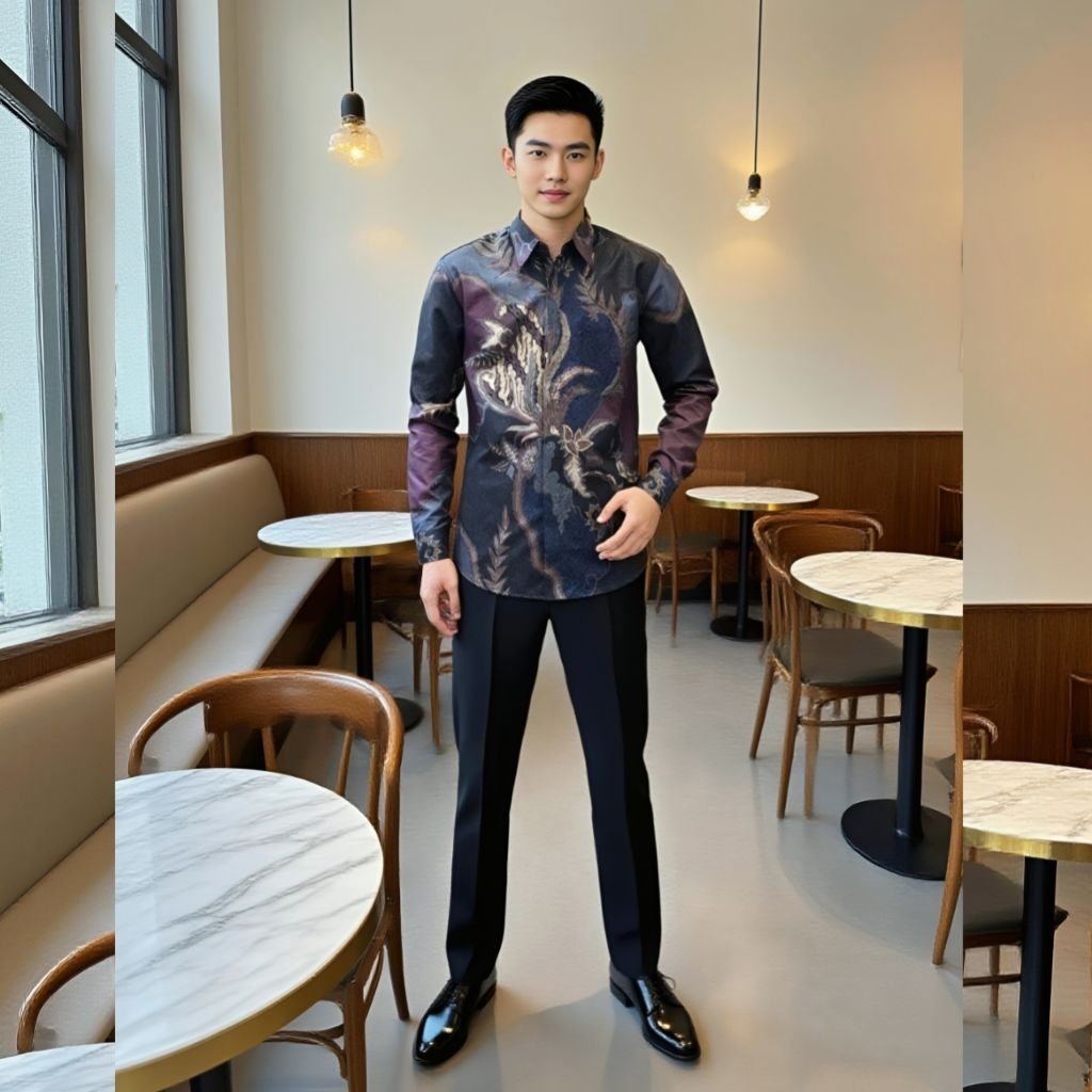 Batik pria slim fit kemeja batik pria slim fit batik Baturaden jmrstore