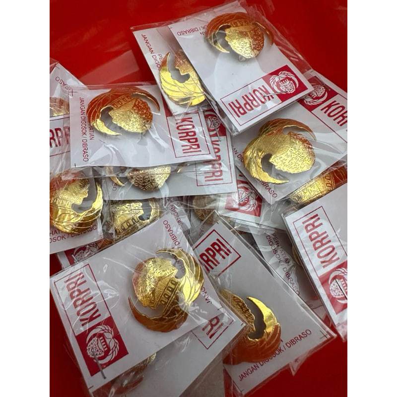 PIN KORPRI BAHAN LOGAM / KORPRI CEKUNG