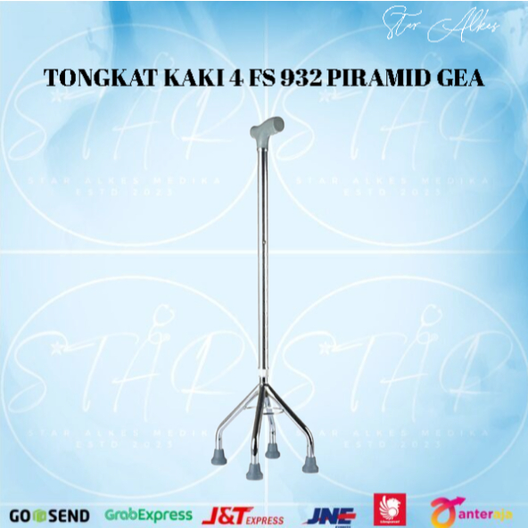 TONGKAT KAKI 4 FS 932 PIRAMID MERK GEA