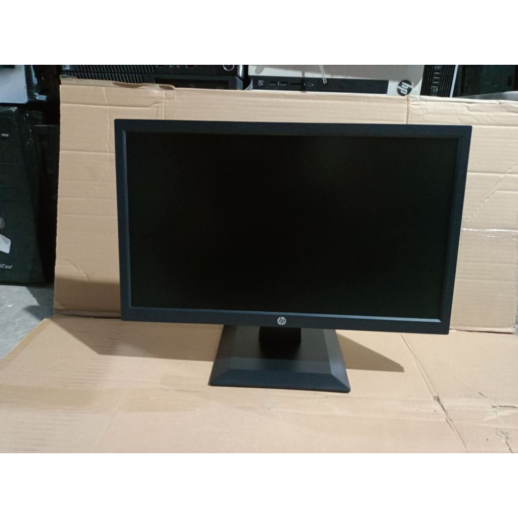 Monitor Hp P204v LED 20 Inch HDMI Mulus Lengkap Kabel