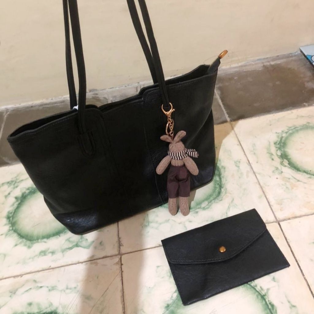 Tote Bag Black Boo Berries Original Hitam New