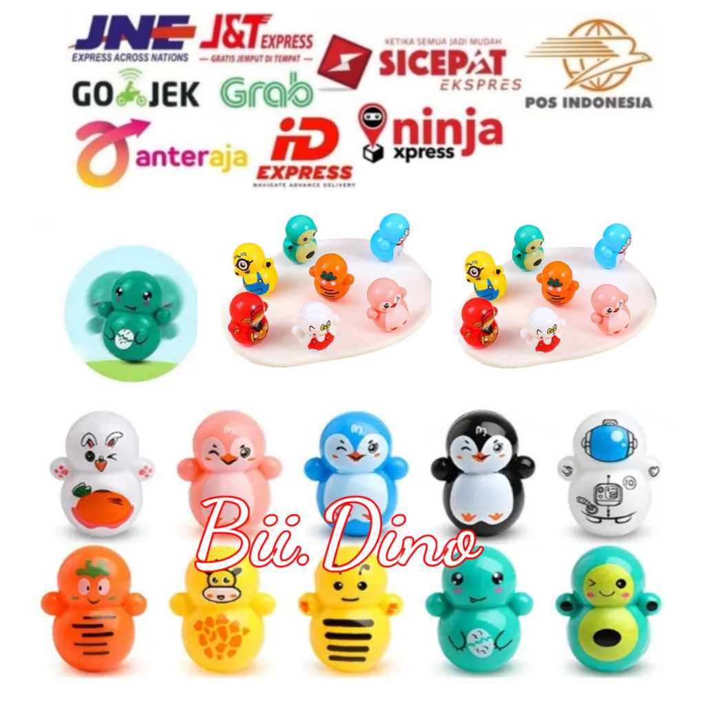 Mainan Anak Boneka Goyang Tumbler Mini Anti Stress Relief Toy Tumblr Bayi Lucu Tuyul Kepala Joget Pu