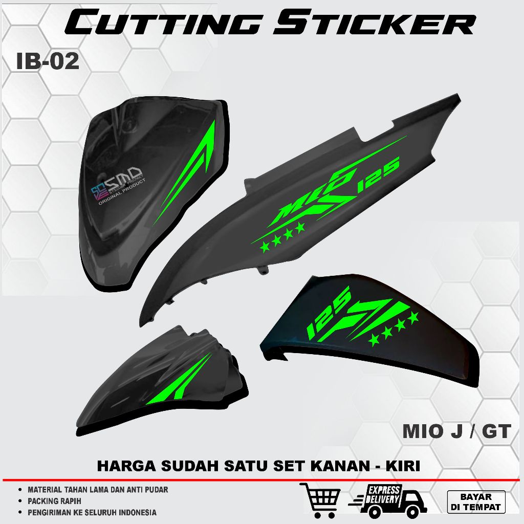 CUTTING STICKER  MOTOR YAMAHA MIO J MIO GT MOTIF SIMPLE TERBARU ANTI PUDAR