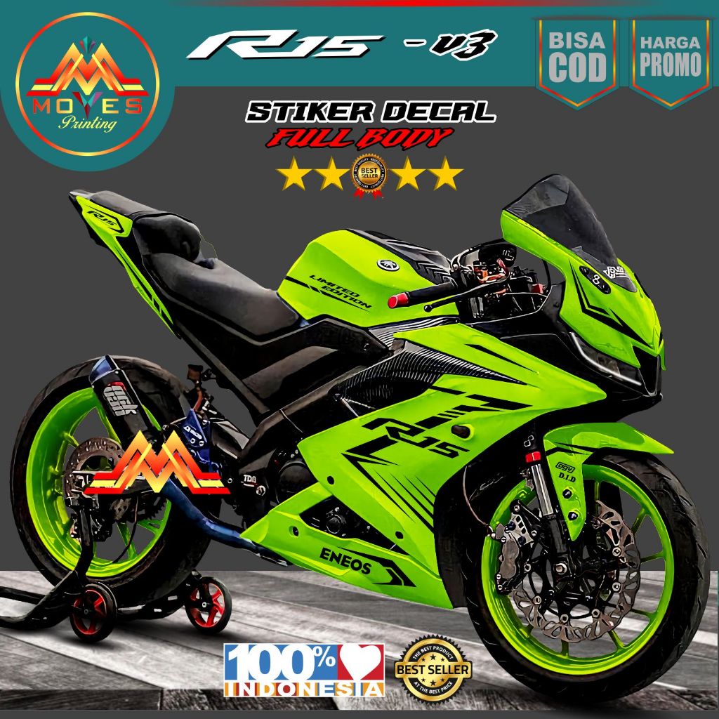 Tahan Lama lagi promo , decal stiker motor yamaha r15 v3 stiker variasi r15 v3 stiker yamaha r15 v3 