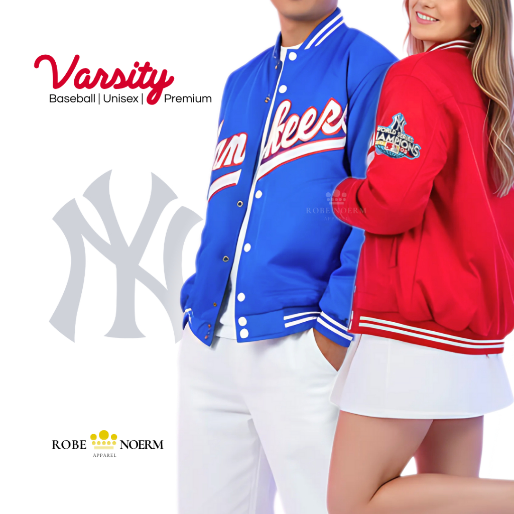 Varsity Yankees Baseball Jacket Unisex Premium | Embroidery Patch