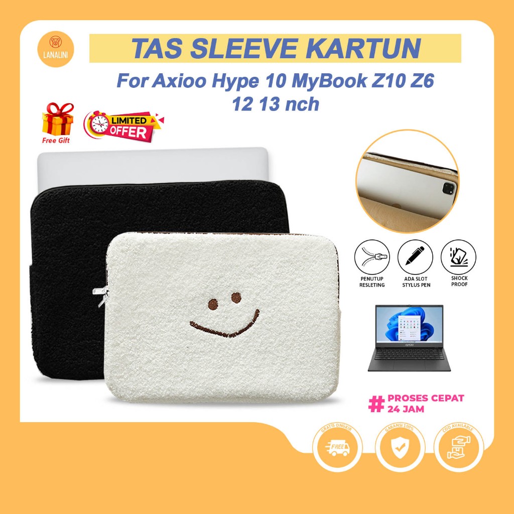 Tas Sleeve Laptop Computer Pouch Hand Carry Bag Clutch Axioo Hype 10 MyBook Z10 13 14 inch Kantong T